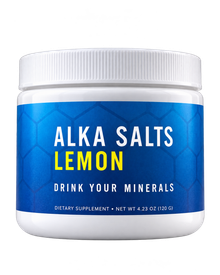 A jar of Alka Salts Lemon